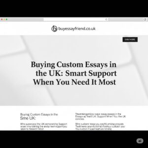 Read more about the article Buying Custom Essays in the UK: Smart Support When You Need It Most